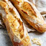French Baguette on a table.