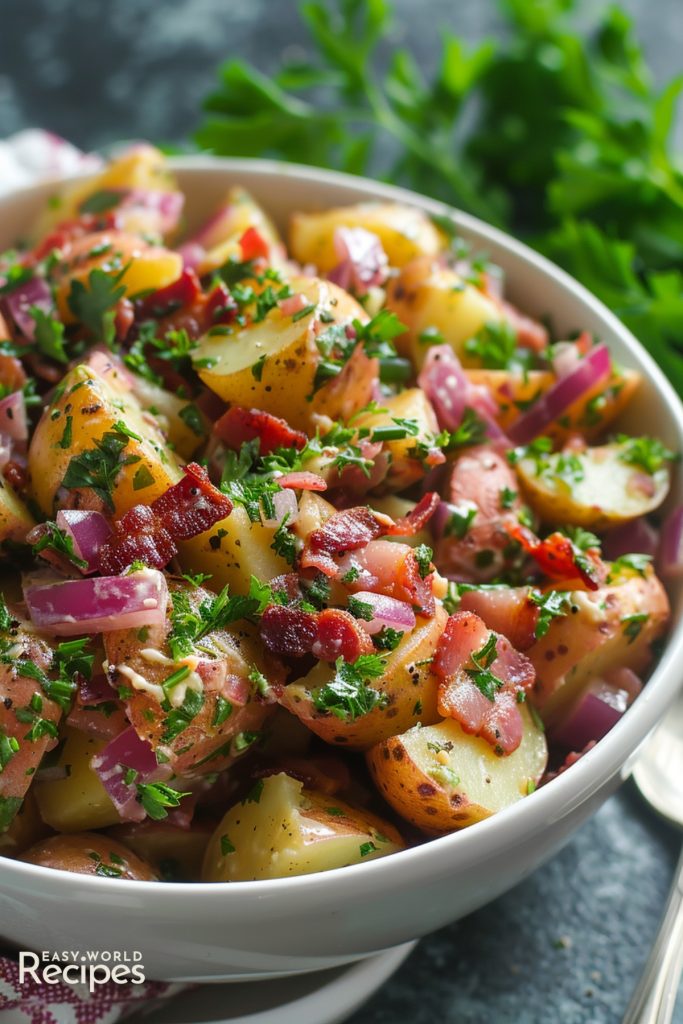 The Best Warm German Potato Salad - EasyWorldRecipes