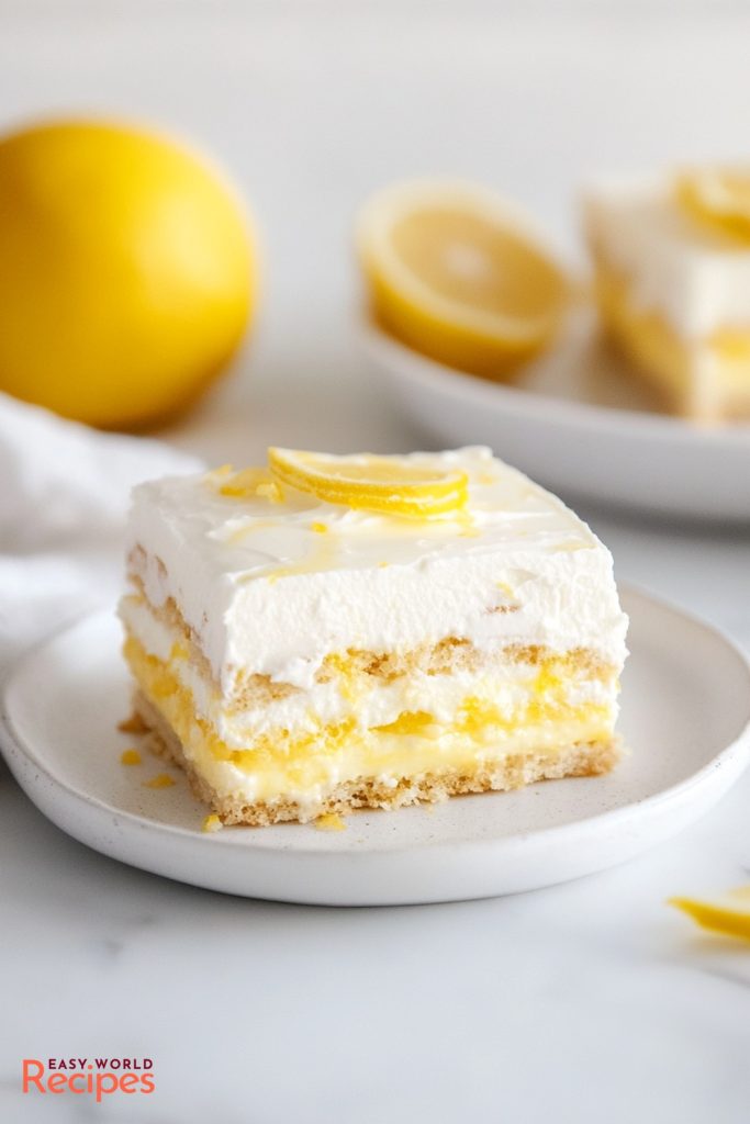 A slice of Lemon Tiramisu