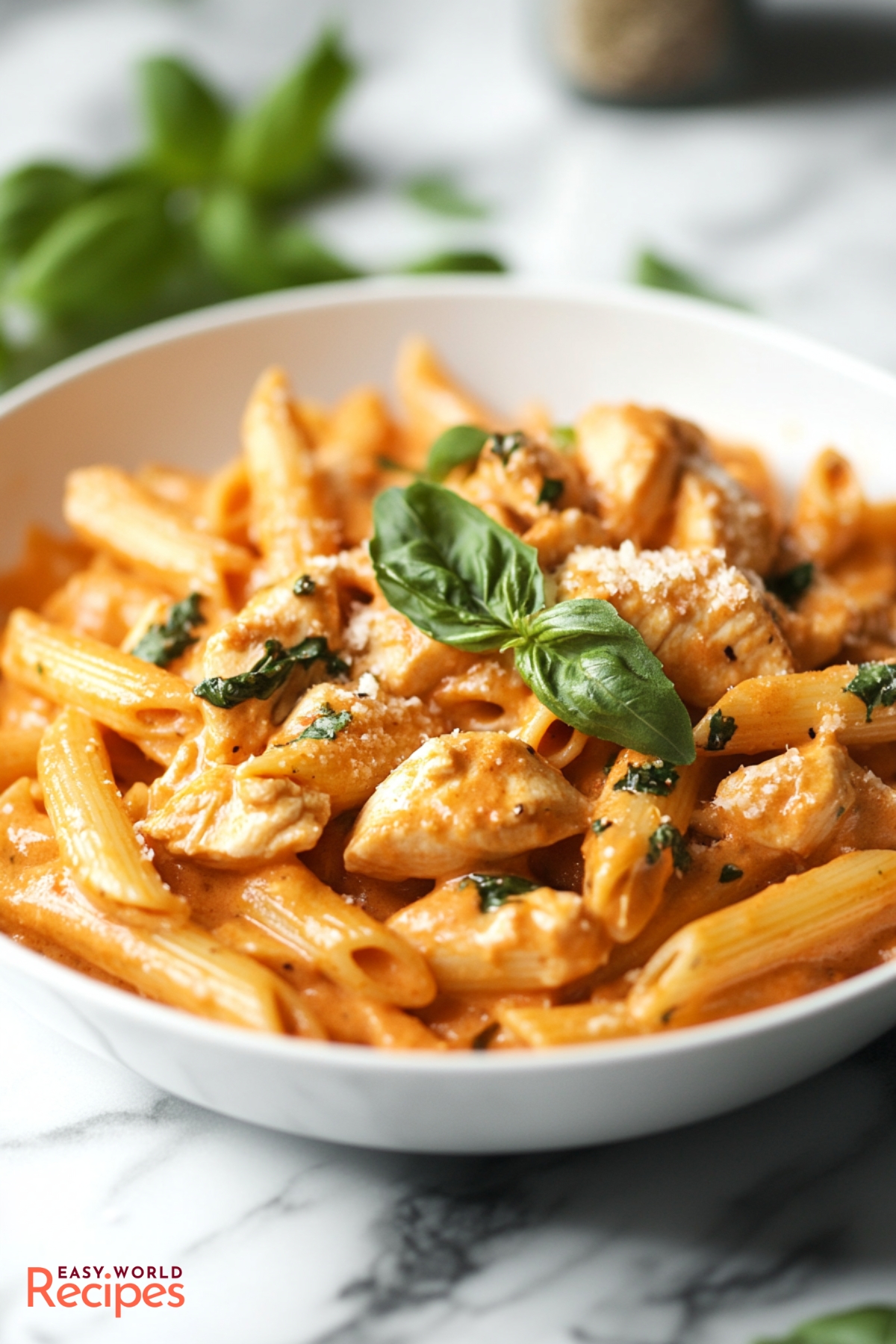 Creamy Chicken Penne Pasta Recipe - EasyWorldRecipes