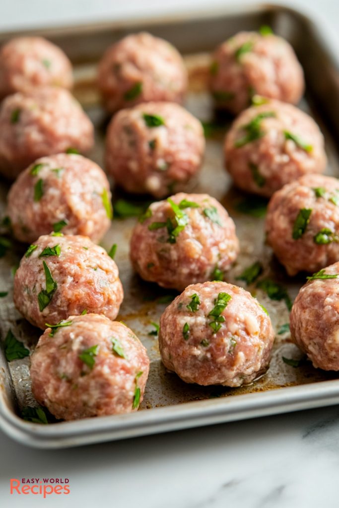 Meatballs on a sheet