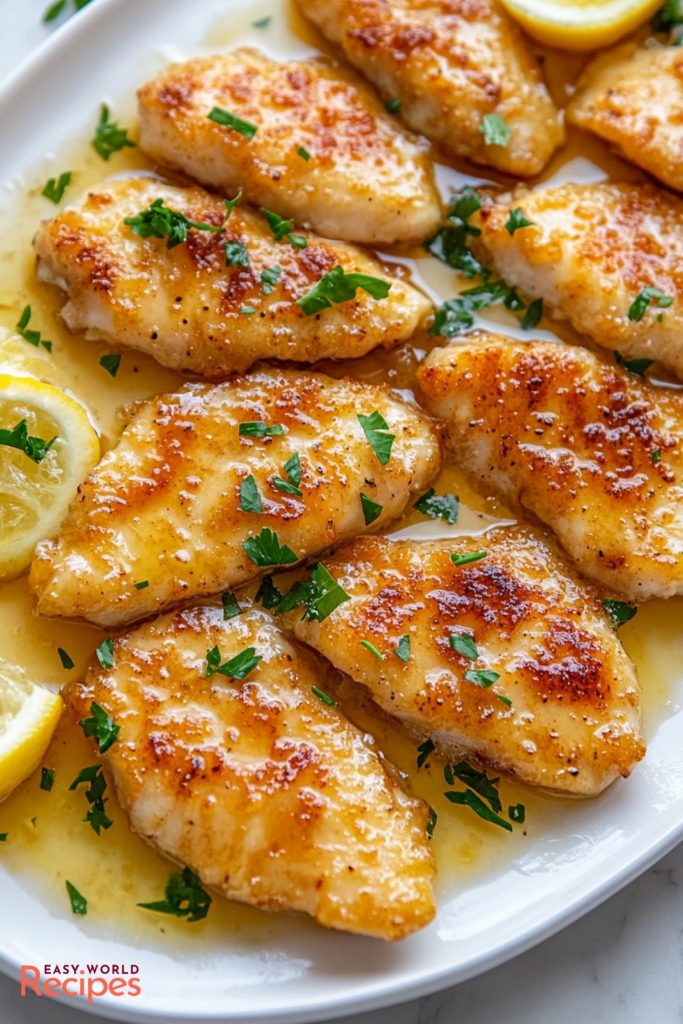 Chicken Scallopini on a plate.