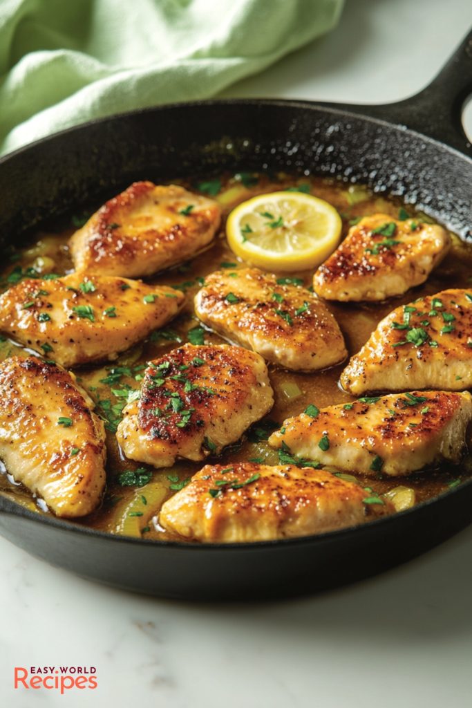 Chicken Scallopini in a pan