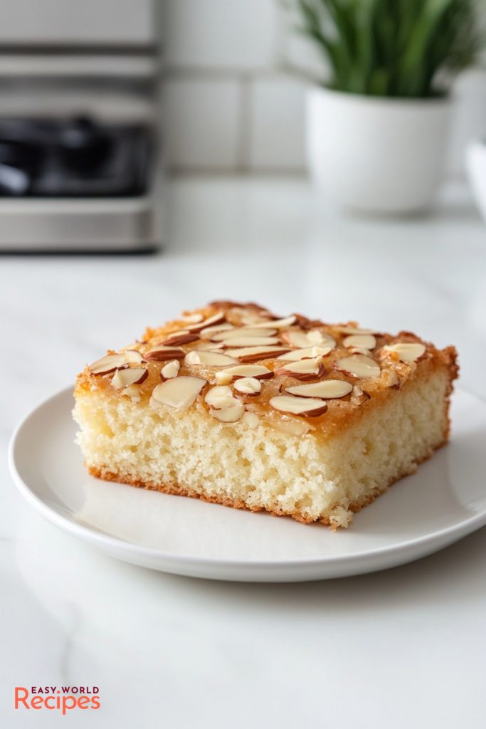 A slice of German Butter Cake (Butterkuchen)