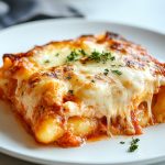 Gnocchi alla Sorrentina, served on a white plate.