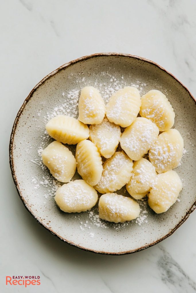 Traditional Italian Gnocchi, served in a bowl.