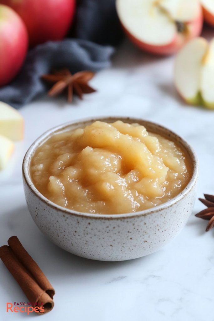 German Applesauce In a bowl.