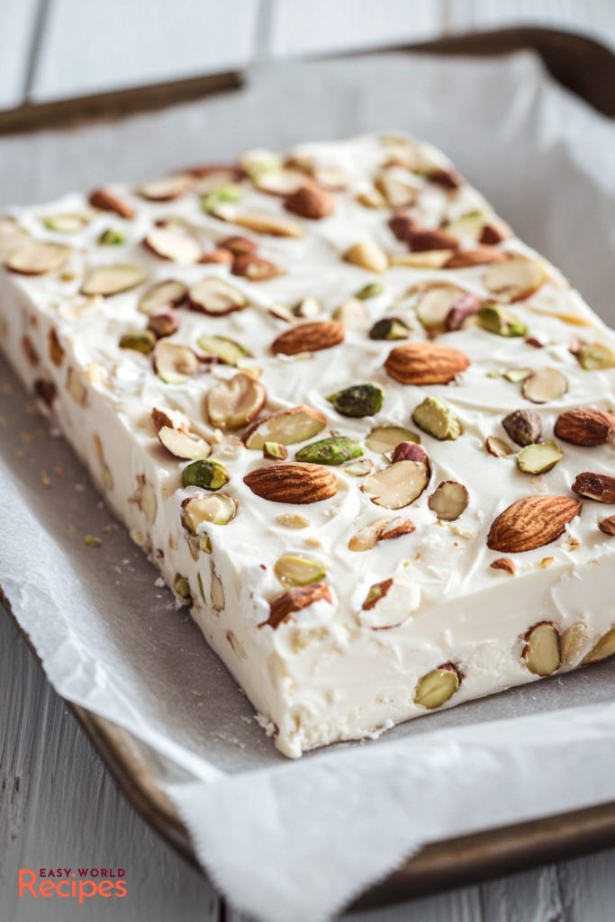Italiensk Torrone (Nougat med nötter)