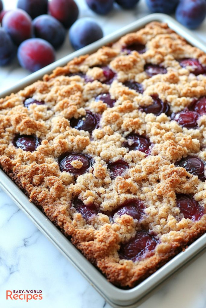 Traditional German Plum Cake (Zwetschgenkuchen)