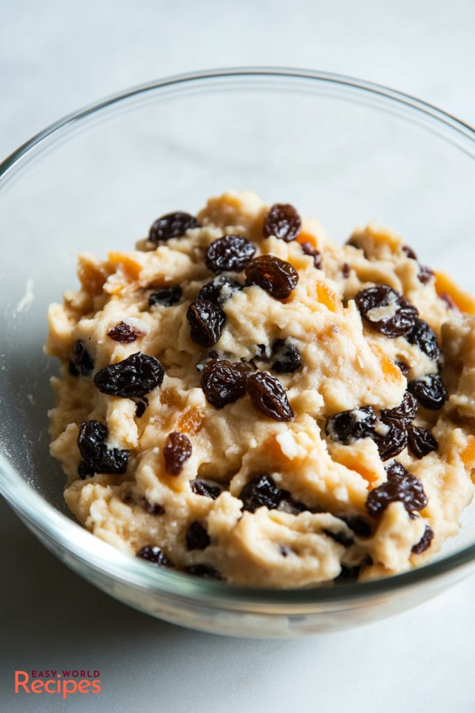 Bremer Klaben Dough In a glass bowl.