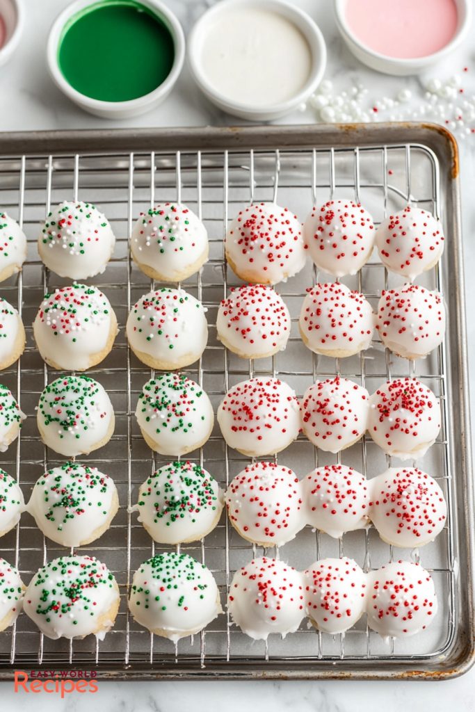 Italian Christmas Cookies, on a tray
