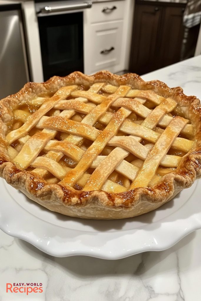 Rhenish Apple Cake, on a kitchen countertop.