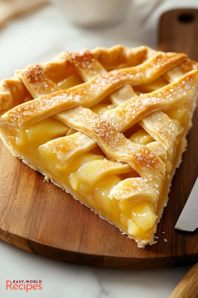 Rhenish Apple Cake (Apfelriemchen), in a slice.