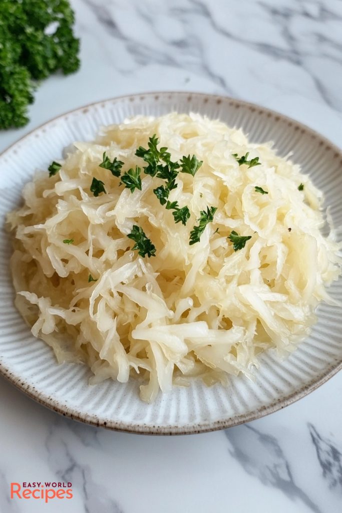German Sauerkraut on a plate