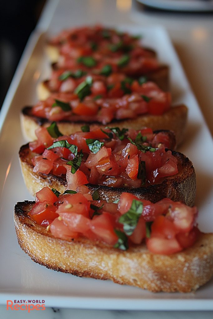 Italian Bruschetta on a platter