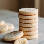 German Heidesand cookies on a marble countertop.