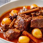 Greek Stifado in a bowl.