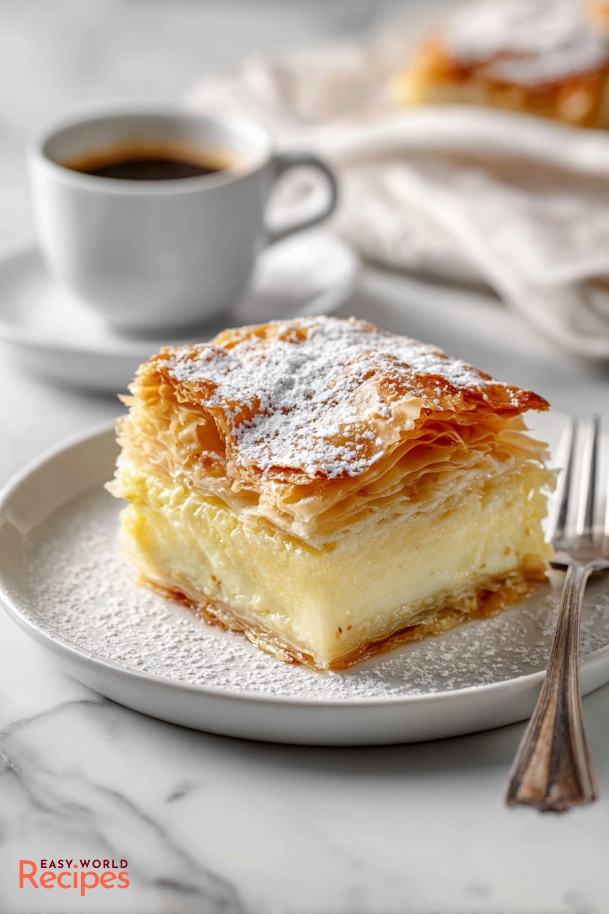 Greek Bougatsa - Phyllo Custard Pie with a Citrus Twist