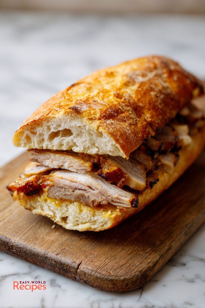 Italian Pork Roast in a ciabatta