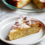 A slice of Milopita (Greek Apple Cake)