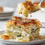 Greek Boureki, slice on a plate.