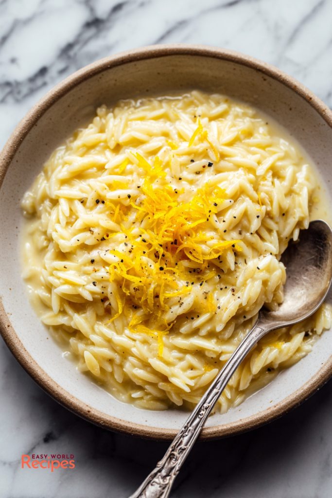 Creamy Orzo al Limone Italian Lemon Orzo
