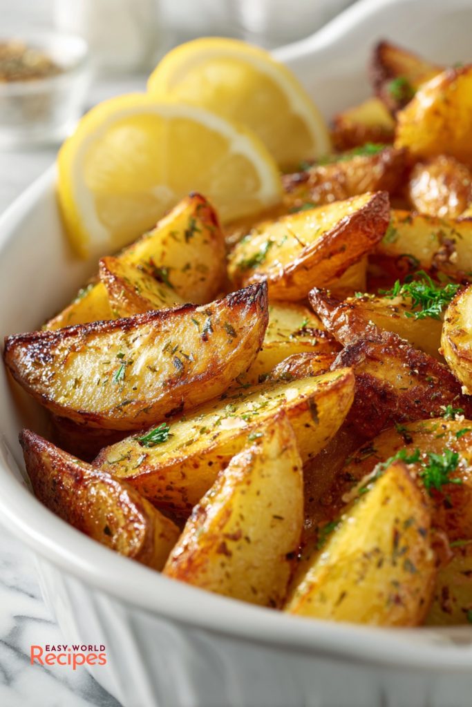Greek Lemon Potatoes, Patates Lemonates
