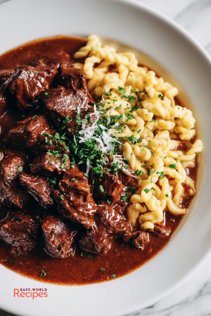 Hirschgulasch (German Venison Goulash)