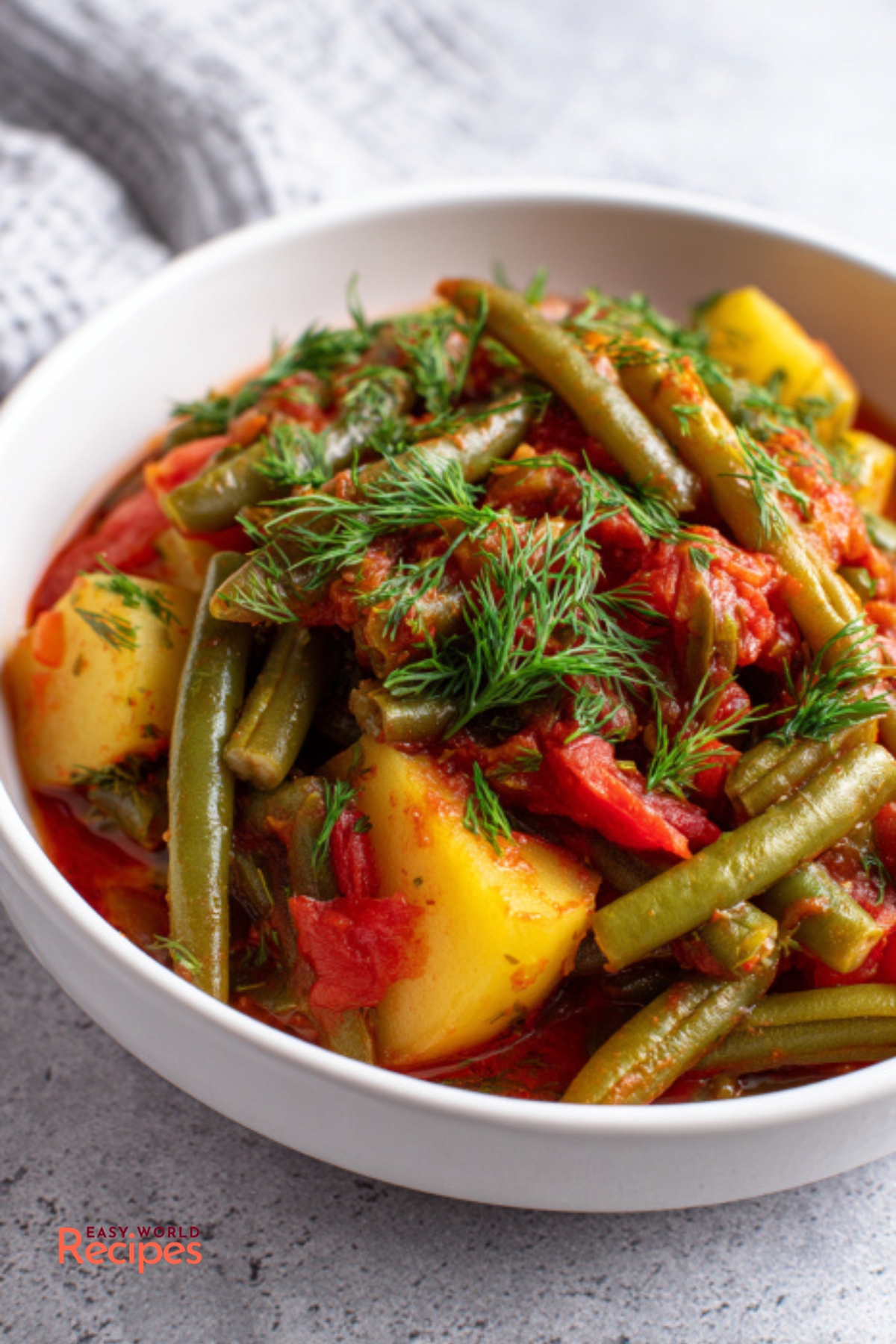 Greek Green Beans (Fasolakia Ladera) - EasyWorldRecipes