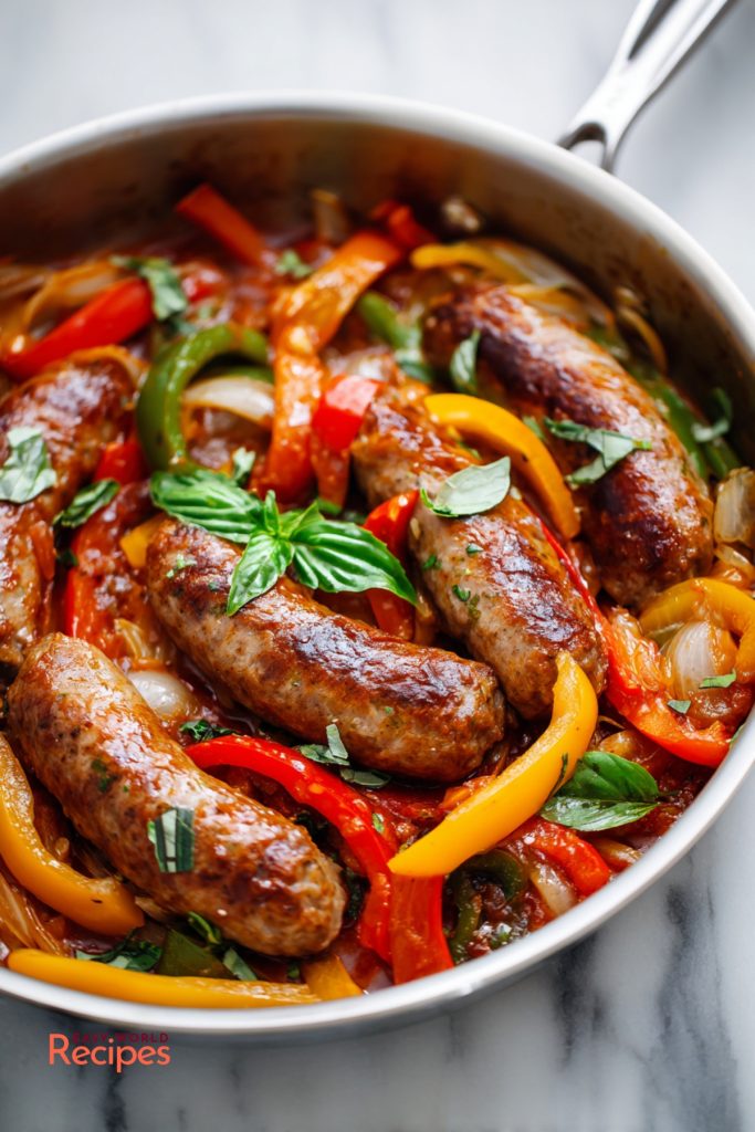 Italian Sausage and Peppers in a pan