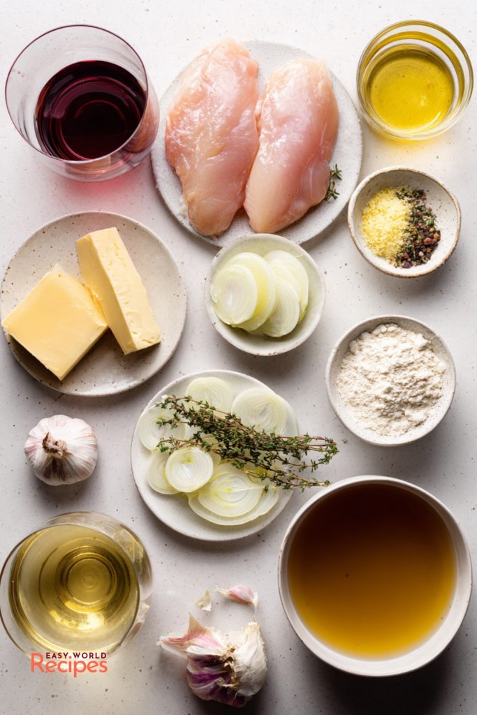 Ingredients for French onion chicken